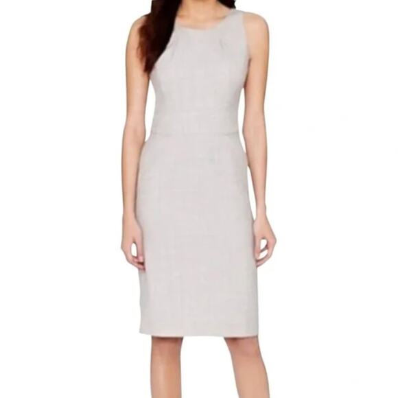 NWT J. Crew 100% Wool Emmaleigh Light Gray Minimalist Sheath Dress • Size 8 - Picture 1 of 6